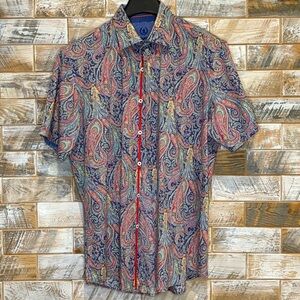 Bugatchi Uomo Multicolor Paisley Button Down Shirt. Great Condition.